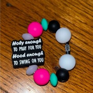 Handmade funny sarcastic Stanley Cup Charm Purse Tumbler Beaded cup accessory